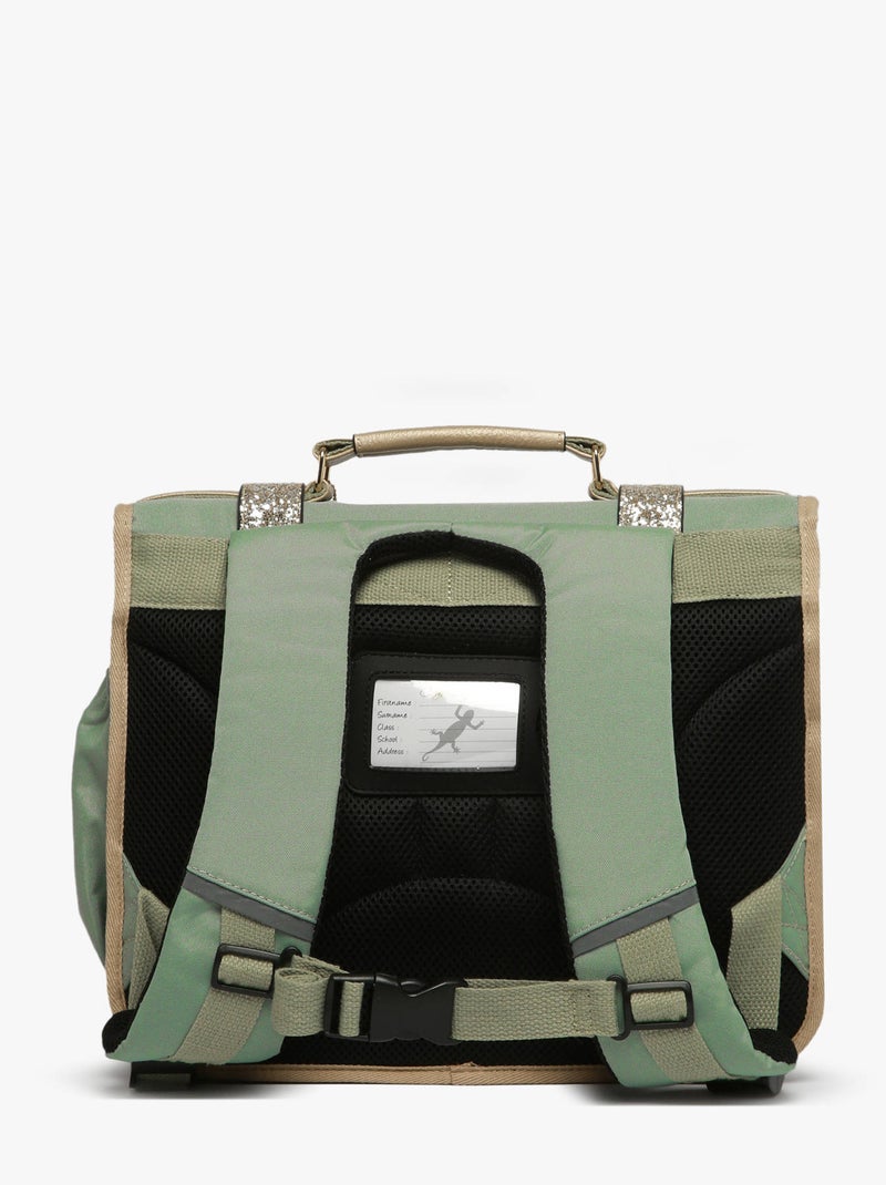 Cartable scolaire 35cm Caméléon Vintage Fantasy avec 2 compartiments - CP Vert pistache - Kiabi