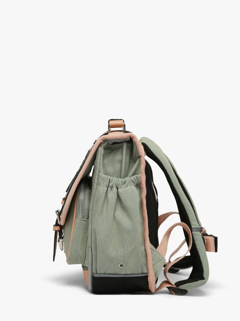 Cartable scolaire 35cm caméléon vintage fantasy avec 2 compartiments - cp Vert tilleul - Kiabi