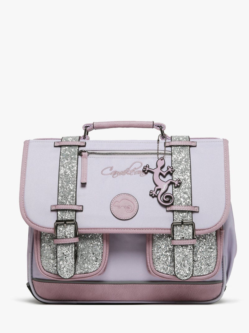 Cartable scolaire 35cm Caméléon Vintage Fantasy avec 2 compartiments - CP Violet clair - Kiabi