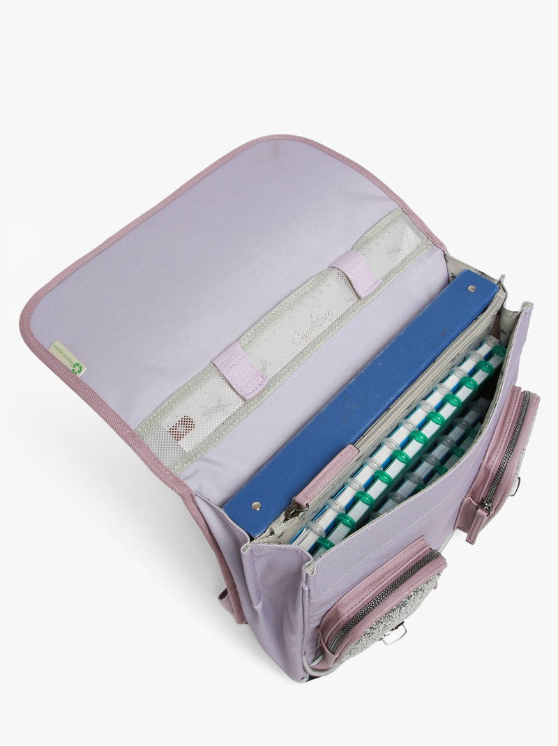 Cartable scolaire 35cm Caméléon Vintage Fantasy avec 2 compartiments - CP Violet clair - Kiabi