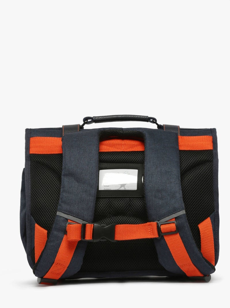 Cartable scolaire 35cm Caméléon Vintage Urban avec 2 compartiments - CP Blanc Orange clair - Kiabi