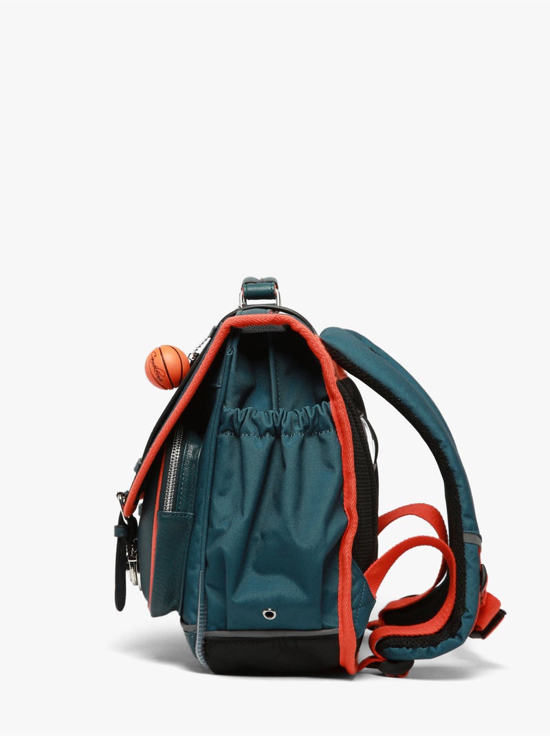 Cartable scolaire 35cm Caméléon Vintage Urban avec 2 compartiments - CP Bleu Orange - Kiabi