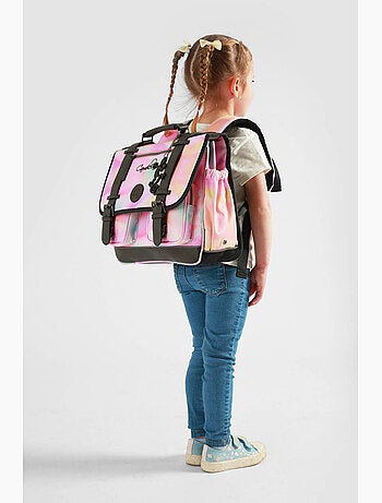 Cartable scolaire 35cm Cam?l?on Vintage Fantasy avec 2 compartiments - CP
