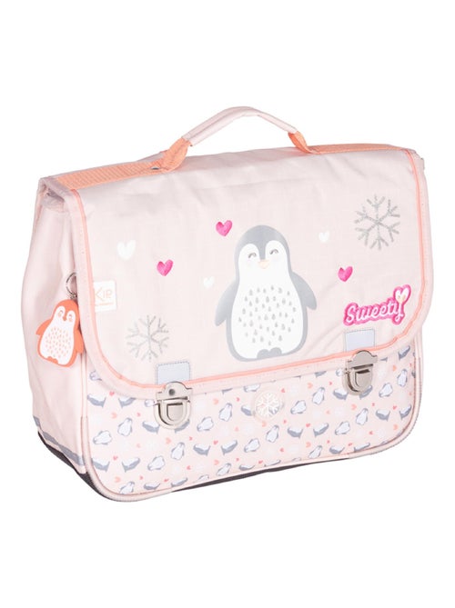 Cartable scolaire 36 cm 2 compartiments KIP Sweety Pingouin rose - Kiabi