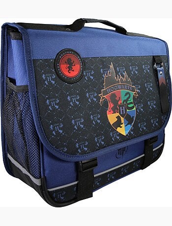 Cartable scolaire 38 cm 2 compartiments HARRY POTTER Hogwarts bleu noir
