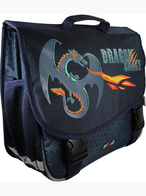 Cartable scolaire 38 cm 2 compartiments KIP Dragon Legend bleu - Kiabi Cartable scolaire 38 cm 2 compartiments KIP Dragon Legend bleu - Kiabi