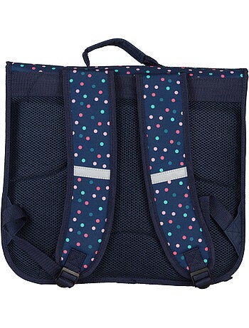 Cartable scolaire 38 cm 2 compartiments KIP Girl You Rock bleu marine