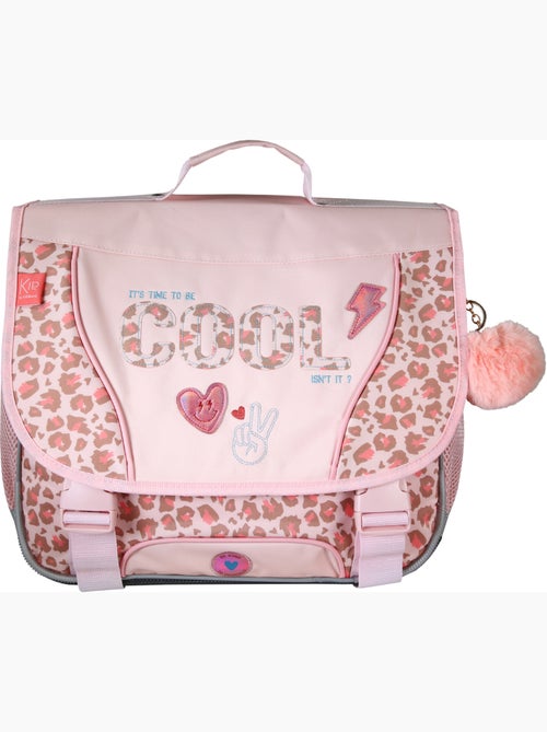 Cartable scolaire 38 cm 2 compartiments KIP Graou rose - Kiabi