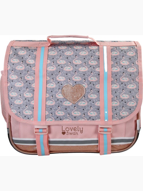 Cartable scolaire 38 cm 2 compartiments KIP Lovely Swan rose - Kiabi Cartable scolaire 38 cm 2 compartiments KIP Lovely Swan rose - Kiabi