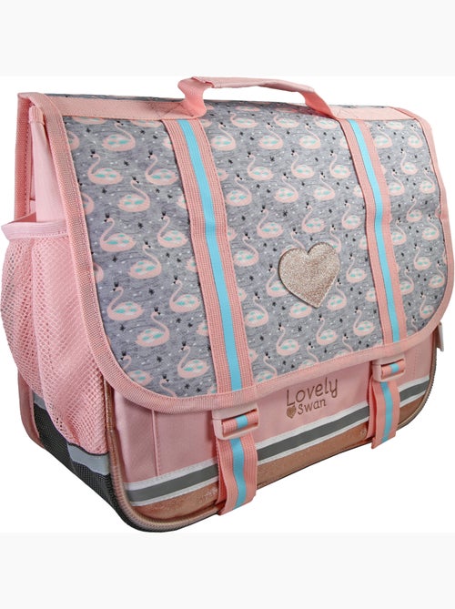 Cartable scolaire 38 cm 2 compartiments KIP Lovely Swan rose - Kiabi Cartable scolaire 38 cm 2 compartiments KIP Lovely Swan rose - Kiabi