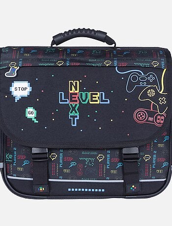 Cartable scolaire 38 cm 2 compartiments KIP Next Level noir