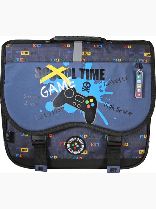 Cartable scolaire 38 cm 2 compartiments KIP School Time bleu noir - Kiabi Cartable scolaire 38 cm 2 compartiments KIP School Time bleu noir - Kiabi