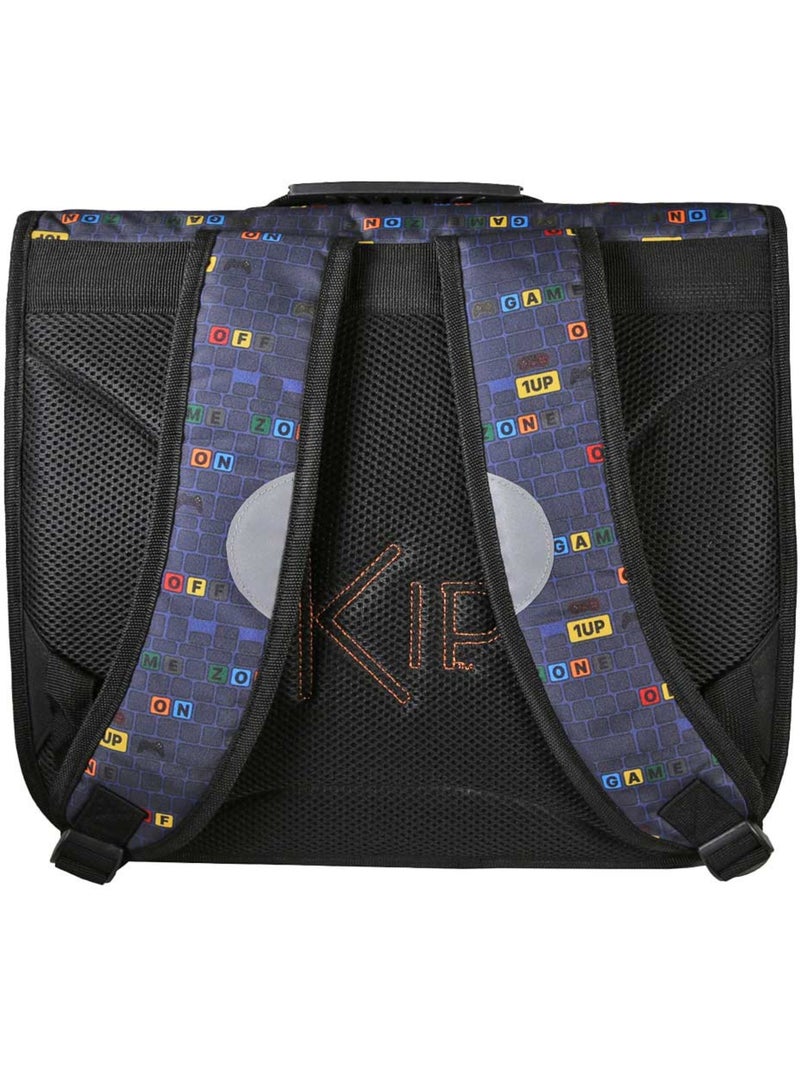 Cartable scolaire 38 cm 2 compartiments KIP School Time bleu noir Bleu marine - Kiabi