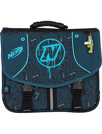 Cartable scolaire 38 cm 2 compartiments NERF Splash bleu