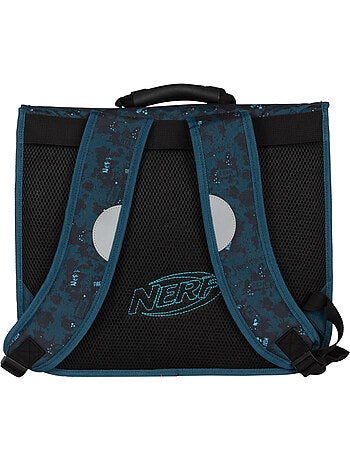 Cartable scolaire 38 cm 2 compartiments NERF Splash bleu