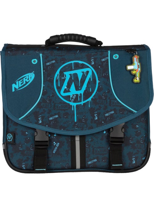 Cartable scolaire 38 cm 2 compartiments NERF Splash bleu - Kiabi Cartable scolaire 38 cm 2 compartiments NERF Splash bleu - Kiabi