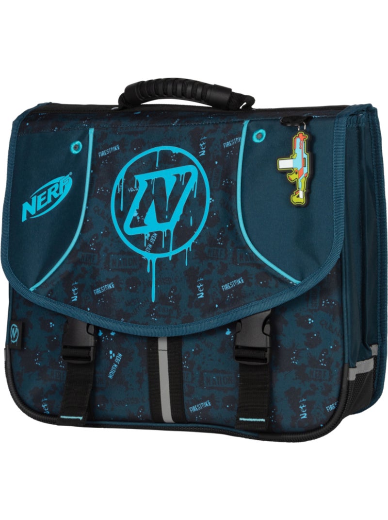 Cartable scolaire 38 cm 2 compartiments NERF Splash bleu Bleu - Kiabi