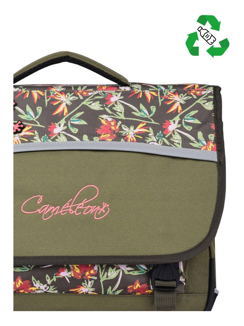Cartable scolaire 38 cm Ligne Basic Caméléon. Intérieur 2 compartiments - CP/CE1/CE2 Vert tilleul - Kiabi
