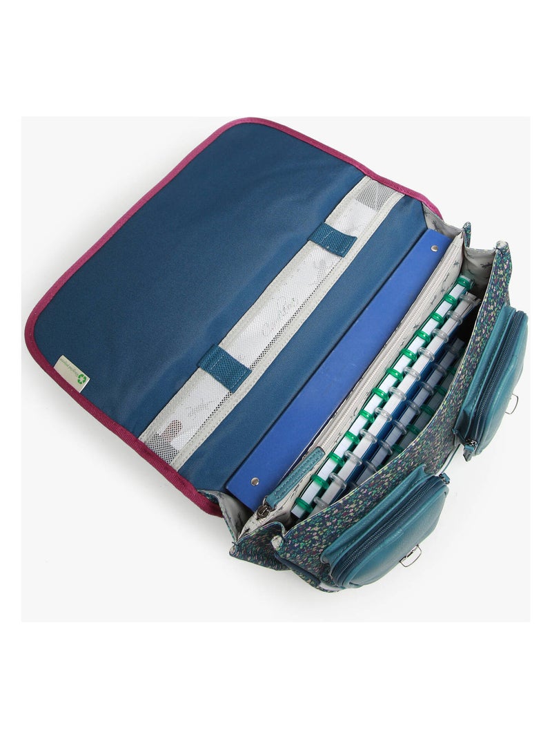 Cartable scolaire 38cm Caméléon Vintage Fantasy avec 2 compartiments - CP/CE1/CE2 Bleu Jaune - Kiabi