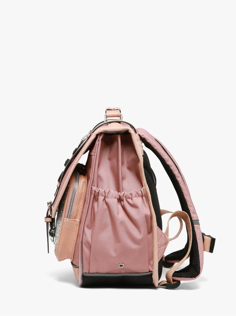 Cartable scolaire 38cm Caméléon Vintage Fantasy avec 2 compartiments - CP/CE1/CE2 Gris Rose - Kiabi
