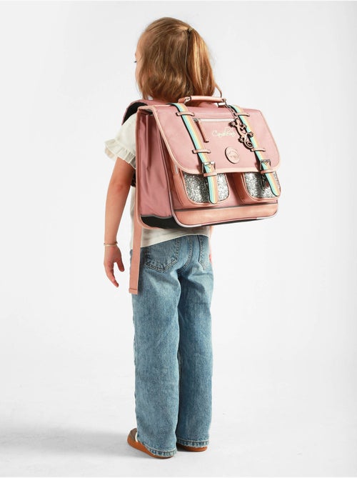 Cartable scolaire 38cm Caméléon Vintage Fantasy avec 2 compartiments - CP/CE1/CE2 - Kiabi