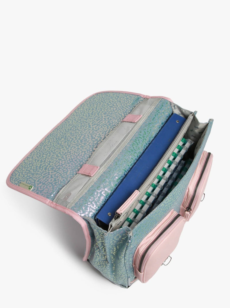 Cartable scolaire 38cm Caméléon Vintage Fantasy avec 2 compartiments - CP/CE1/CE2 Gris Rose foncé Gris - Kiabi