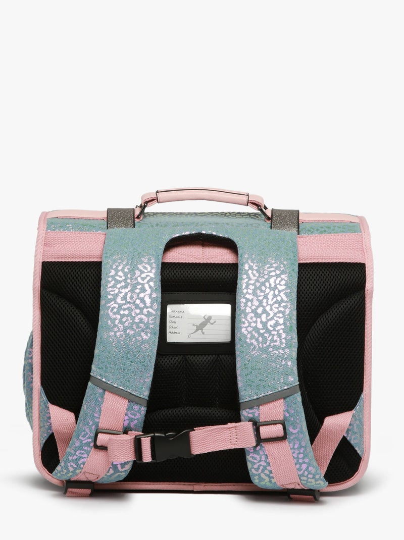 Cartable scolaire 38cm Caméléon Vintage Fantasy avec 2 compartiments - CP/CE1/CE2 Gris Rose foncé Gris - Kiabi