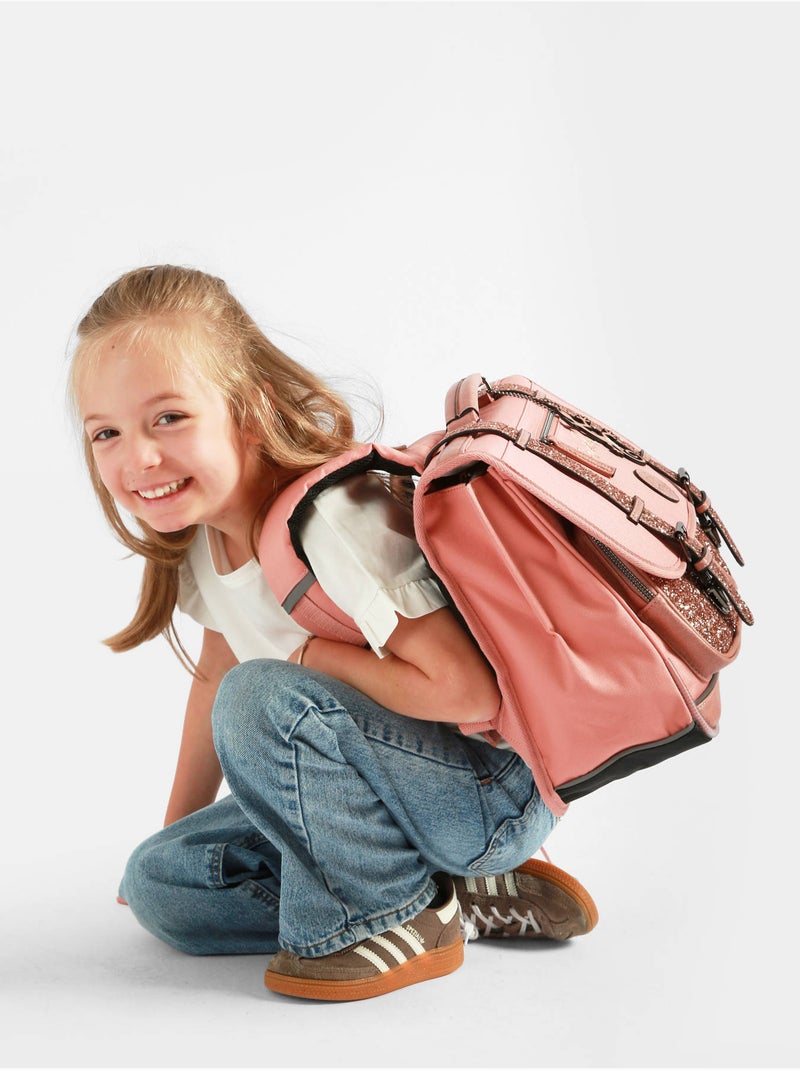 Cartable scolaire 38cm Caméléon Vintage Fantasy avec 2 compartiments - CP/CE1/CE2 Rose bonbon - Kiabi