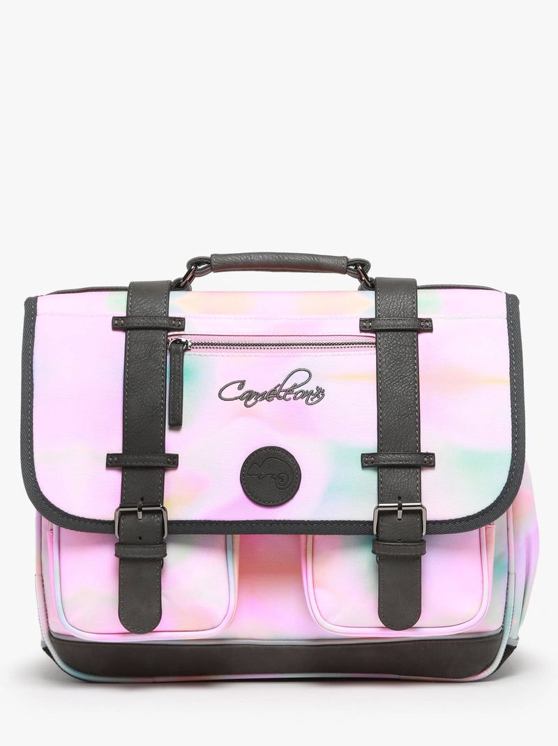 Cartable scolaire 38cm Caméléon Vintage Fantasy avec 2 compartiments - CP/CE1/CE2 Rose pâle - Kiabi