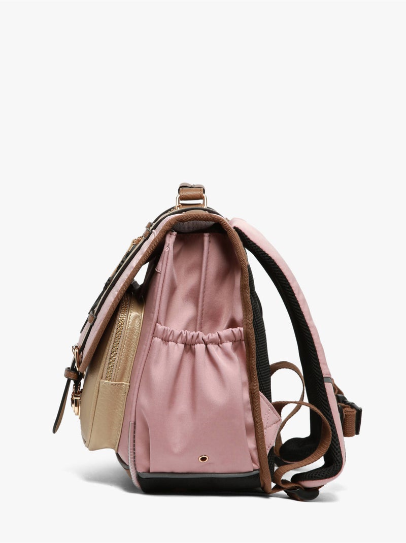 Cartable scolaire 38cm Caméléon Vintage Fantasy avec 2 compartiments - CP/CE1/CE2 Rose/Jaune - Kiabi