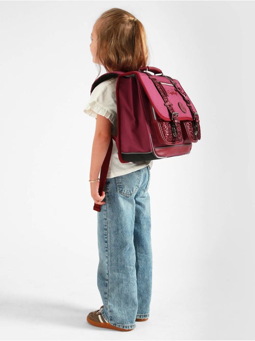 Cartable scolaire 38cm Caméléon Vintage Fantasy avec 2 compartiments - CP/CE1/CE2 - Kiabi