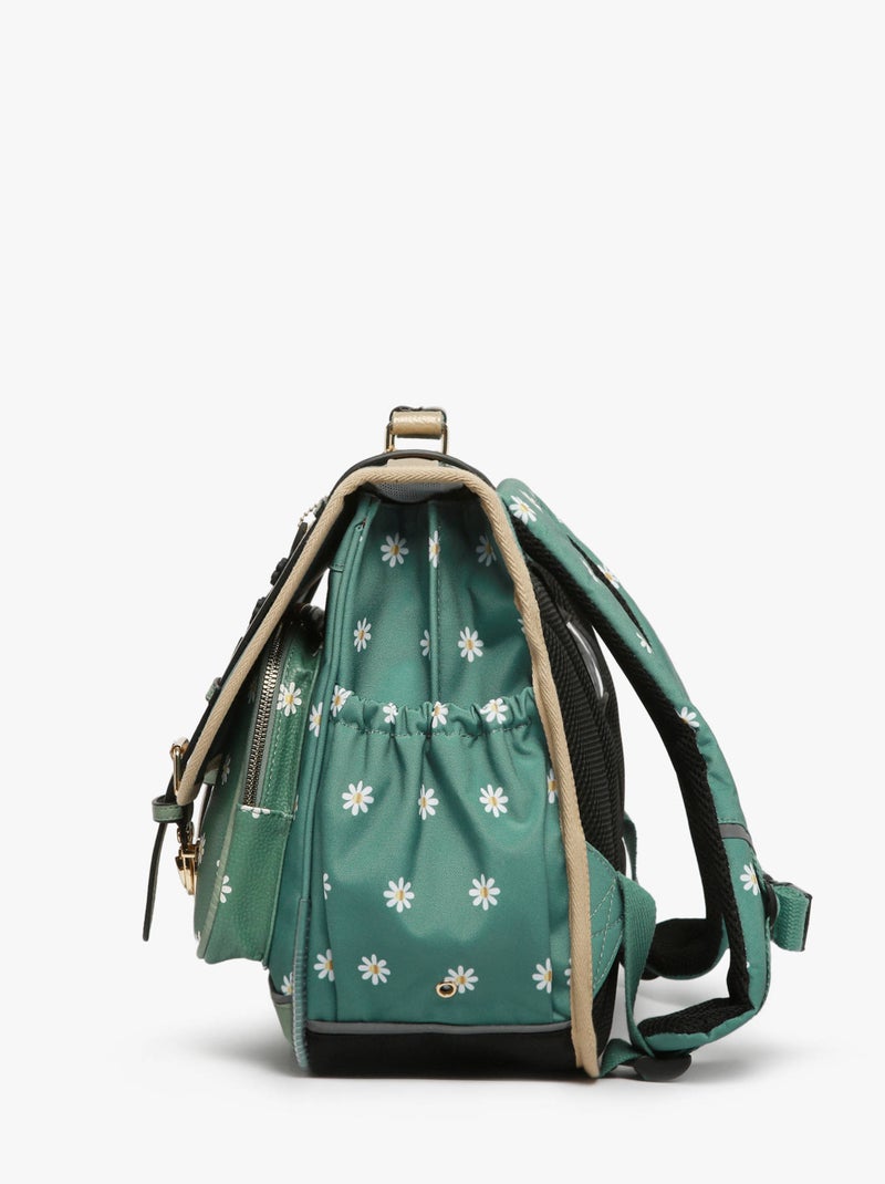 Cartable scolaire 38cm Caméléon Vintage Fantasy avec 2 compartiments - CP/CE1/CE2 Vert Sauge - Kiabi