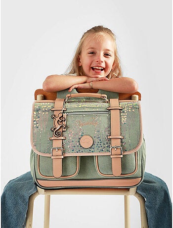Cartable scolaire 38cm Caméléon Vintage Fantasy avec 2 compartiments - CP/CE1/CE2