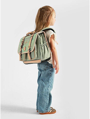 Cartable scolaire 38cm Caméléon Vintage Fantasy avec 2 compartiments - CP/CE1/CE2