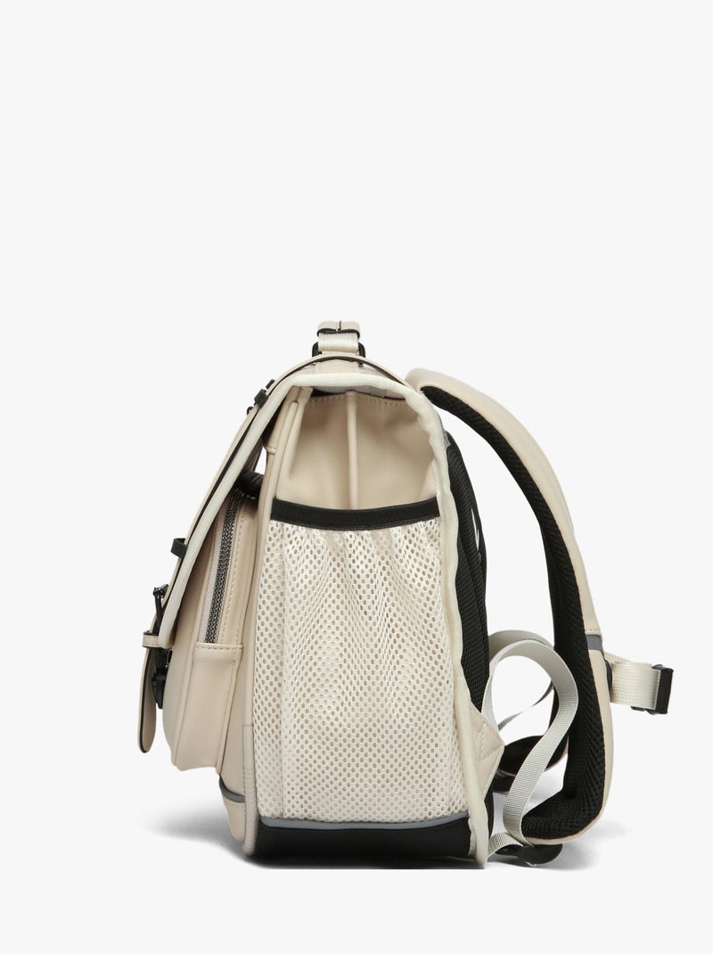 Cartable scolaire 38cm Caméléon Vintage North avec 2 compartiments - CP/CE1/CE2 Beige/Blanc - Kiabi