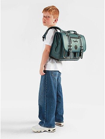 Cartable scolaire 38cm Caméléon Vintage North avec 2 compartiments - CP/CE1/CE2