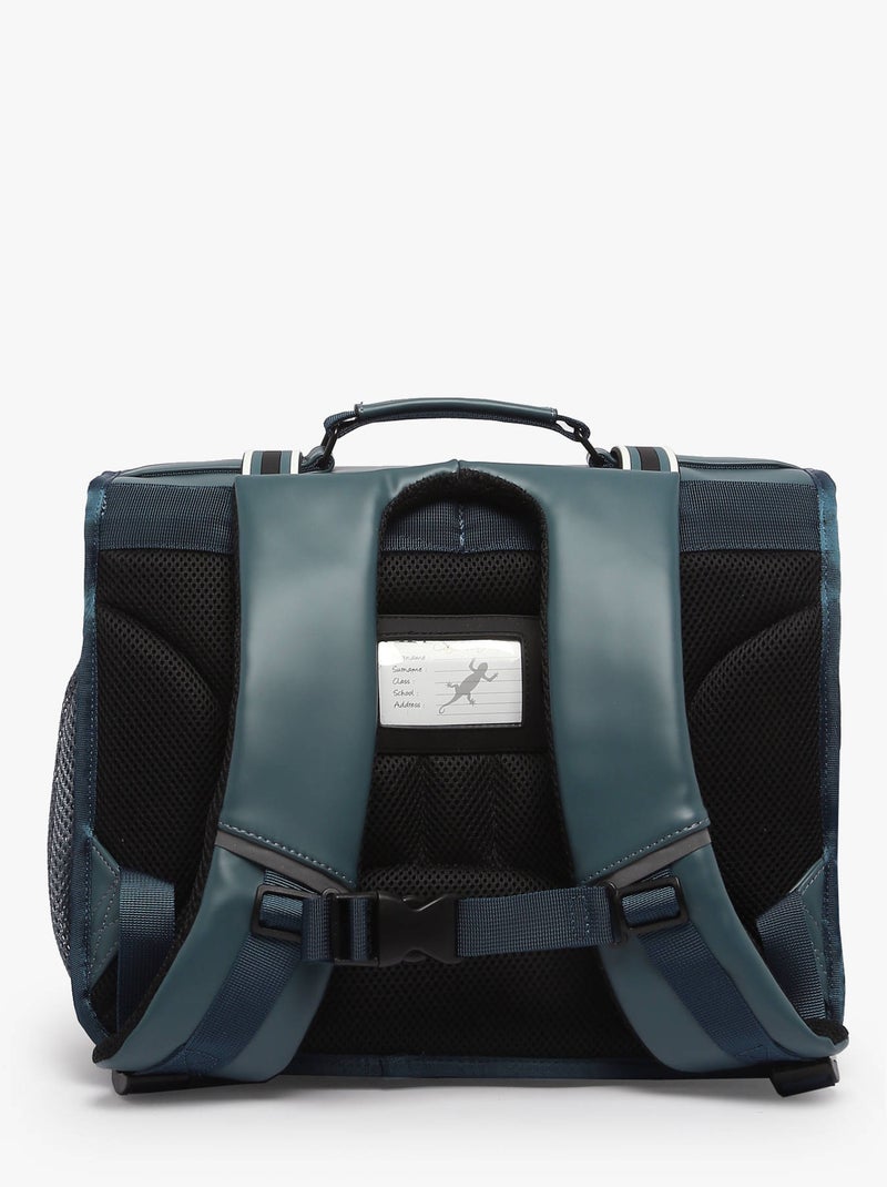 Cartable scolaire 38cm Caméléon Vintage North avec 2 compartiments - CP/CE1/CE2 Bleu Noir - Kiabi