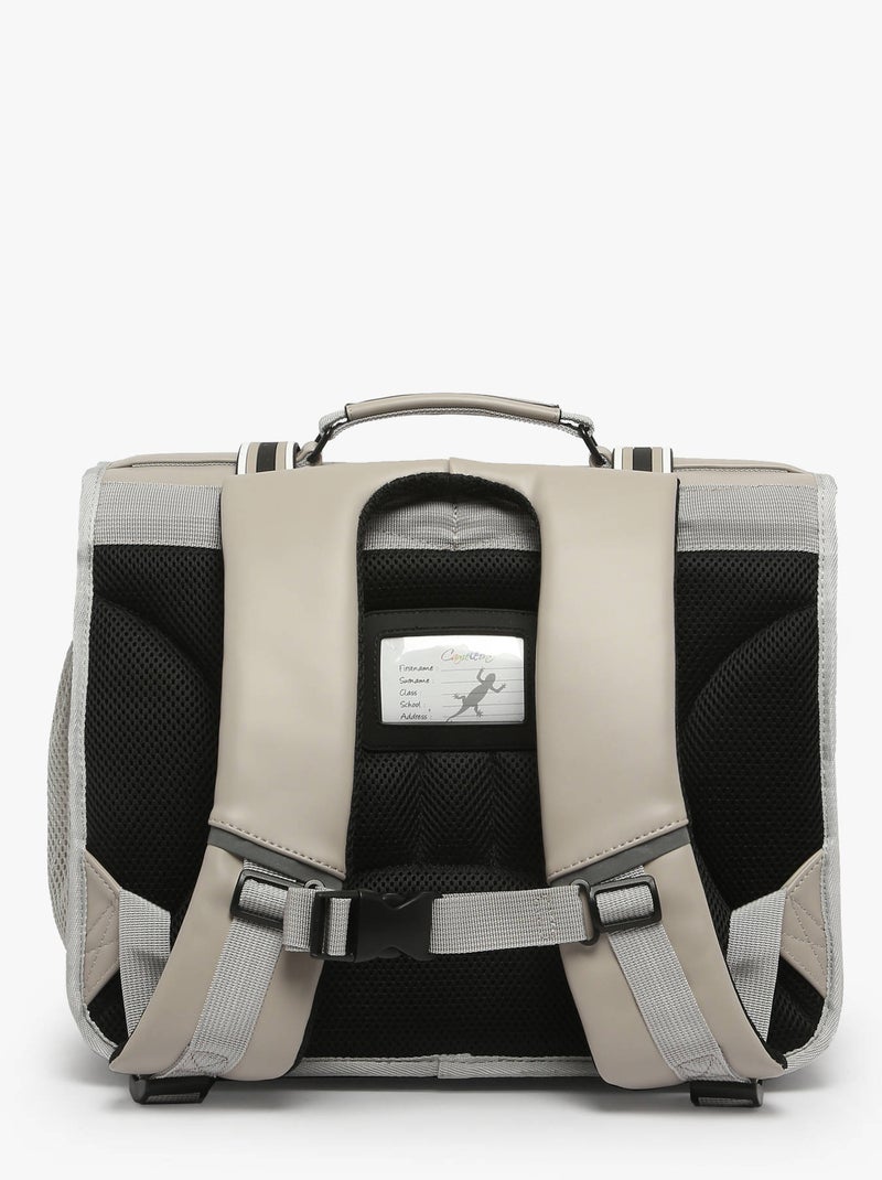 Cartable scolaire 38cm Caméléon Vintage North avec 2 compartiments - CP/CE1/CE2 Gris Noir Blanc - Kiabi