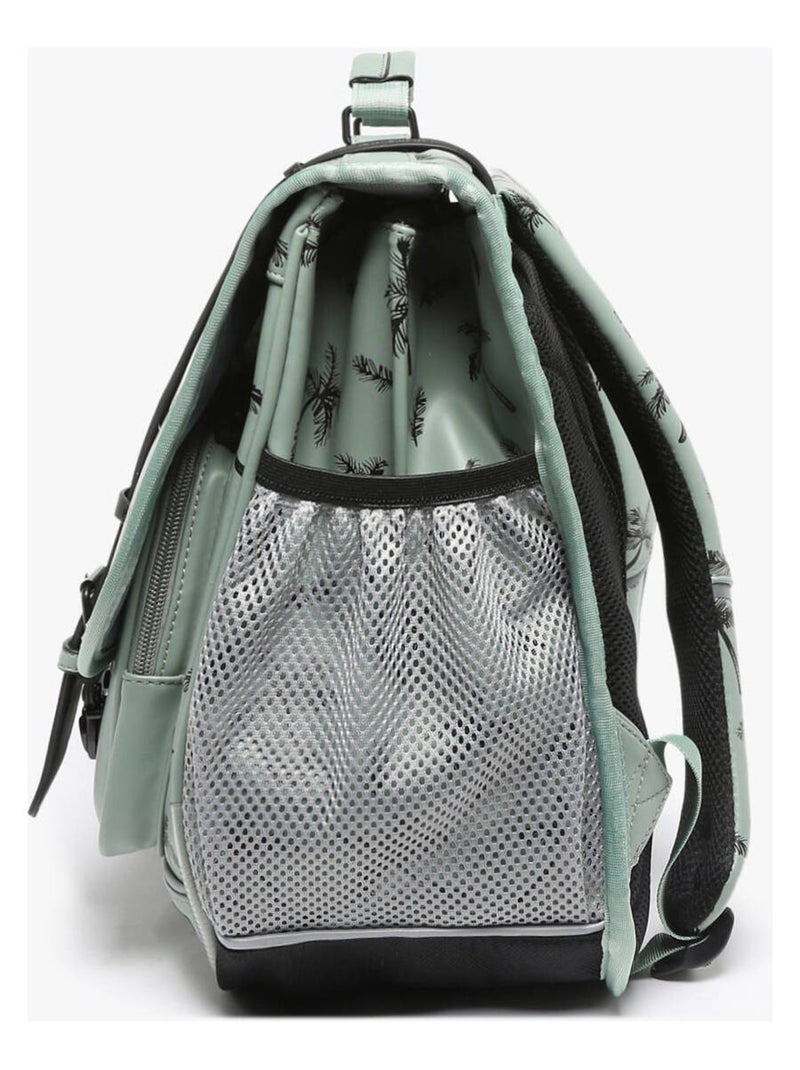 Cartable scolaire 38cm Caméléon Vintage North avec 2 compartiments - CP/CE1/CE2 Vert clair - Kiabi