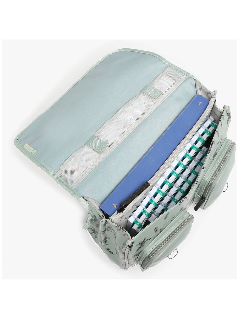 Cartable scolaire 38cm Caméléon Vintage North avec 2 compartiments - CP/CE1/CE2 Vert clair - Kiabi