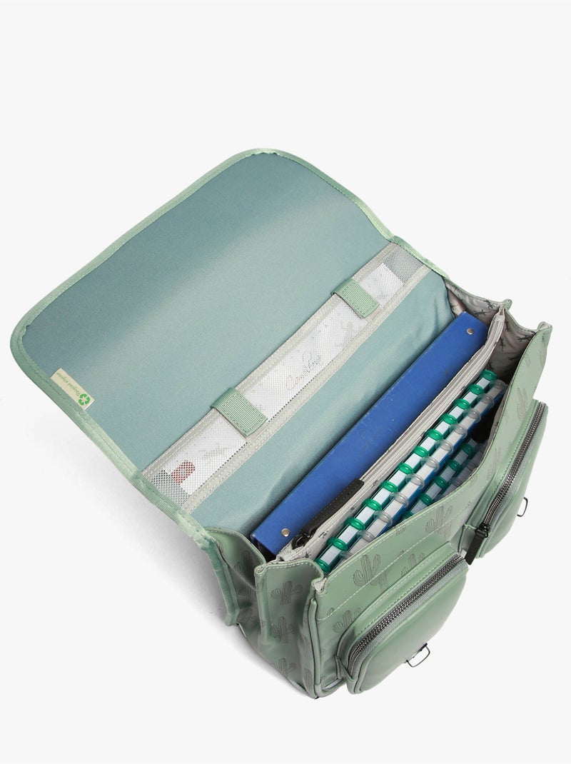 Cartable scolaire 38cm Caméléon Vintage North avec 2 compartiments - CP/CE1/CE2 Vert kaki clair - Kiabi