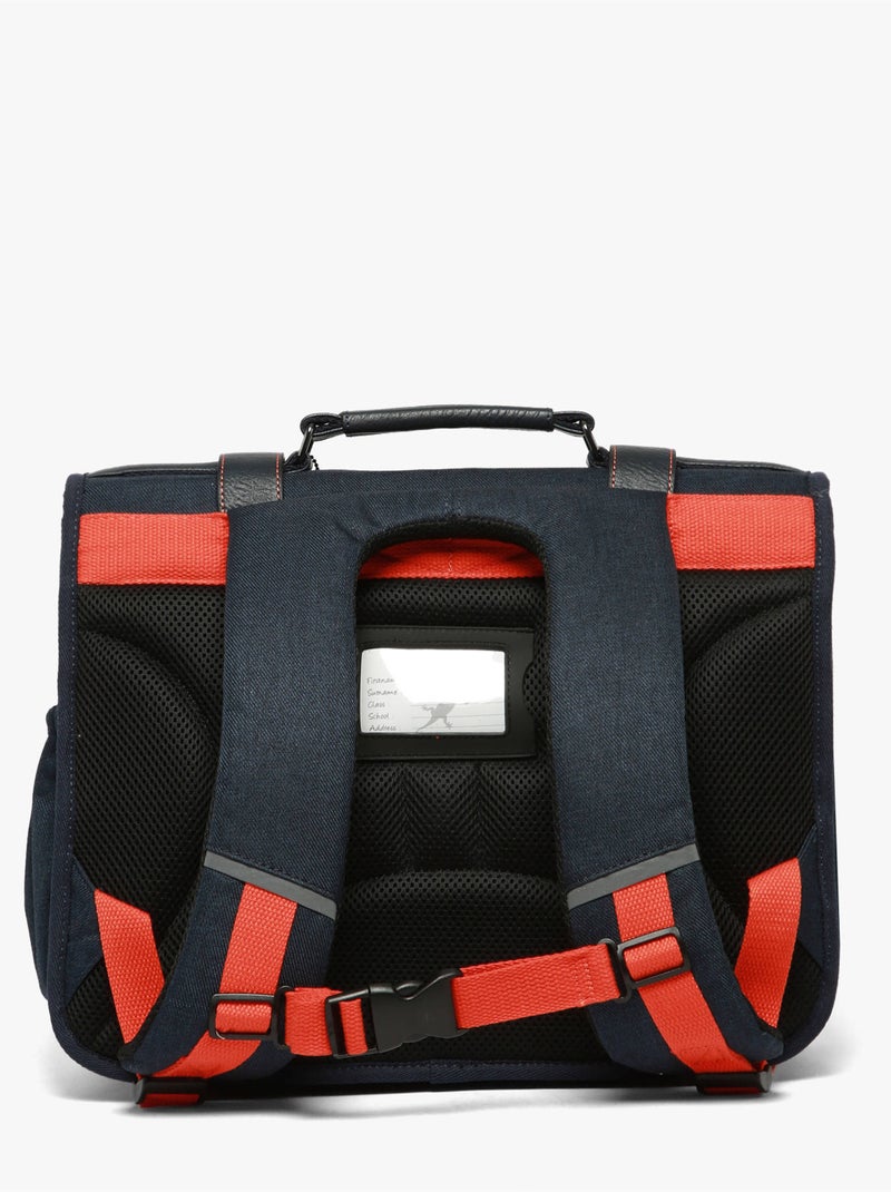 Cartable scolaire 38cm Caméléon Vintage Urban avec 2 compartiments - CP/CE1/CE2 Blanc Orange clair - Kiabi