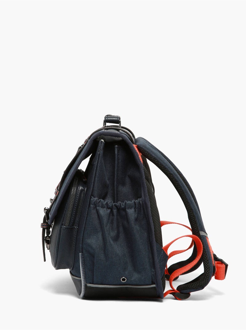 Cartable scolaire 38cm Caméléon Vintage Urban avec 2 compartiments - CP/CE1/CE2 Blanc Orange clair - Kiabi