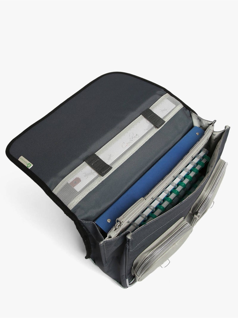 Cartable scolaire 38cm Caméléon Vintage Urban avec 2 compartiments - CP/CE1/CE2 Bleu gris - Kiabi