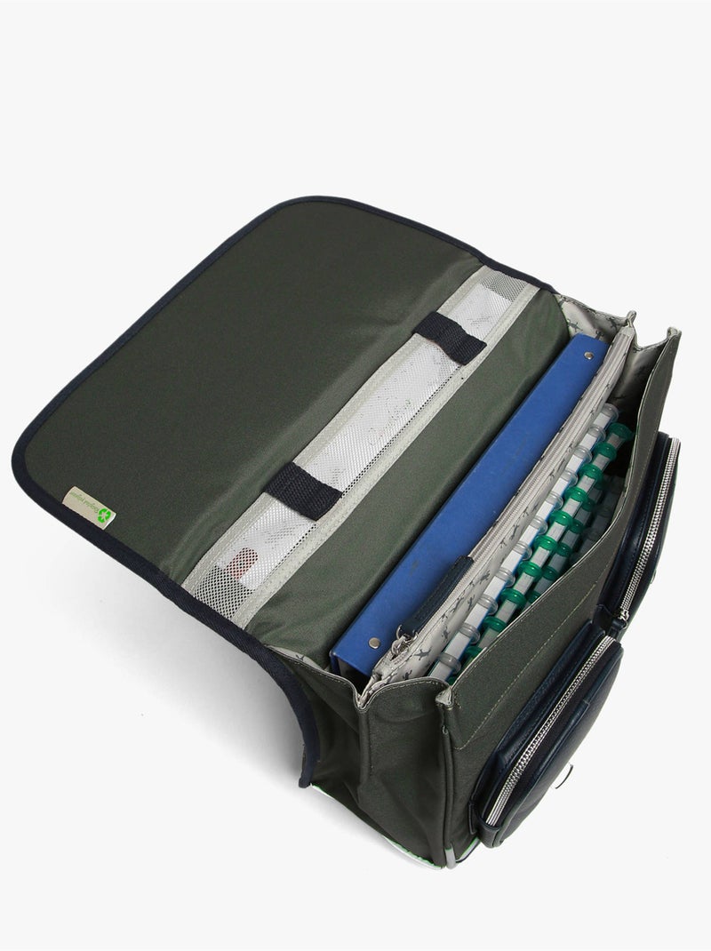 Cartable scolaire 38cm Caméléon Vintage Urban avec 2 compartiments - CP/CE1/CE2 Vert sapin - Kiabi