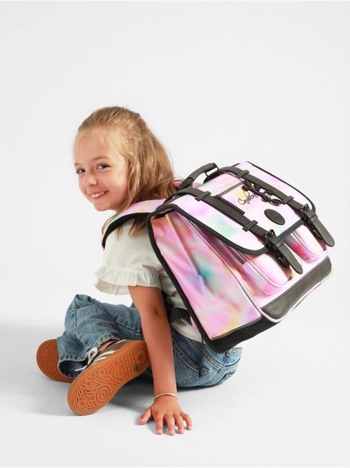 Cartable scolaire 38cm Cam?l?on Vintage Fantasy avec 2 compartiments - CP/CE1/CE2 - Kiabi