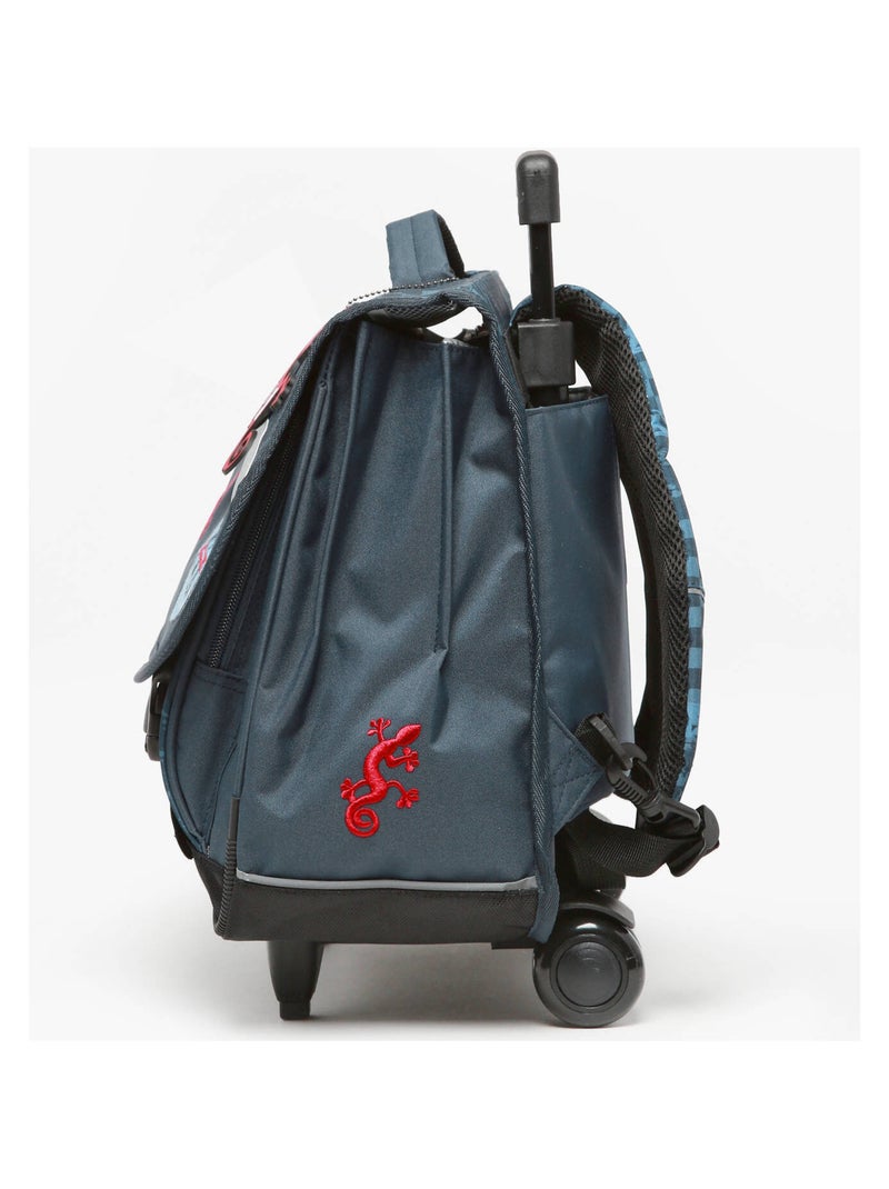 Cartable scolaire 41 cm Ligne Basic Caméléon. Intérieur 3 compartiments - CM1/CM2 Bleu Rouge - Kiabi