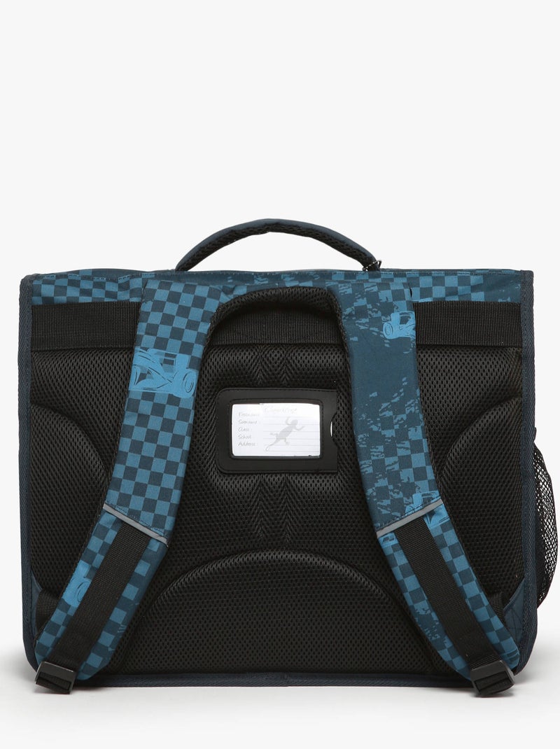 Cartable scolaire 41 cm Ligne Basic Caméléon. Intérieur 3 compartiments - CM1/CM2 Bleu Rouge - Kiabi