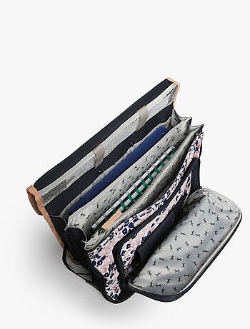 Cartable scolaire 41 cm Ligne Basic Caméléon. Intérieur 3 compartiments - CM1/CM2