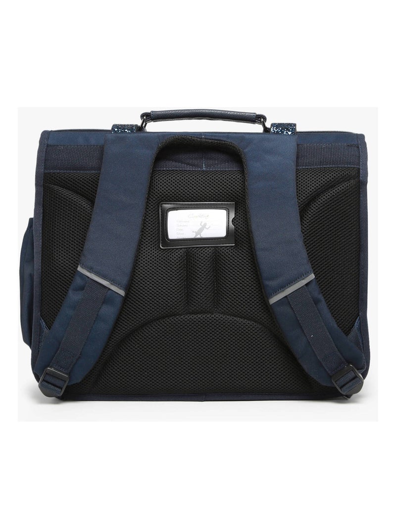 Cartable scolaire 41cm Caméléon Vintage Fantasy avec 3 compartiments - CM1/CM2 Bleu foncé - Kiabi